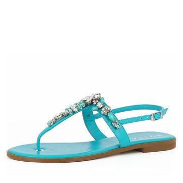 nu pieds turquoise femme