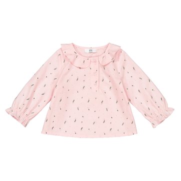 Blusa com gola claudine, estampado folhas, 1 mês-3 anos LA REDOUTE COLLECTIONS