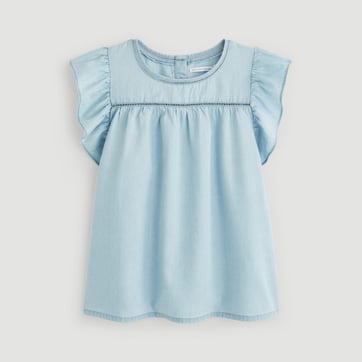 Chemisier Zara Kids Pour Fille 10 Ans (taille 140) - Occasion Très Bon état, Couleur Blanc