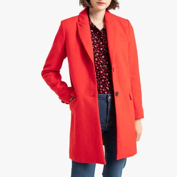 Manteau femme en solde | La Redoute manteau femme leger en coton avec col chale coloris noir en