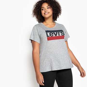 LEVI'S PLUS -T-shirt lisa de gola redonda, mangas curtas LEVI'S