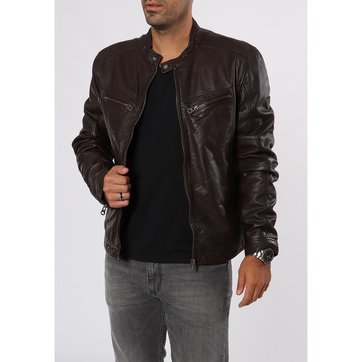 en Blousonveste soldeLa en cuir homme Redoute 2IeWEHD9Y