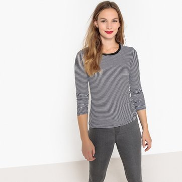 Camisola de mangas compridas, às riscas LA REDOUTE COLLECTIONS