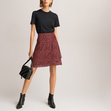 Saia curta efeito envelope, cós drapeado LA REDOUTE COLLECTIONS