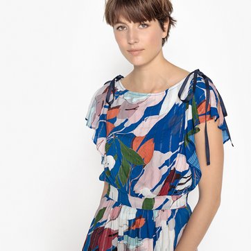 Vestido recto muy largo estampado de flores LA REDOUTE COLLECTIONS