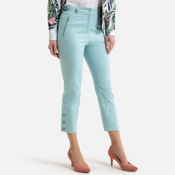 Womens cotton cropped trousers clearance