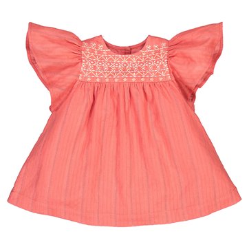 Besticktes Kleid mit Volantärmeln, 1 Monat - 4 Jahre LA REDOUTE COLLECTIONS