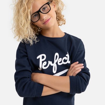 Sweat com gola redonda, impressão Perfect à frente, 3-14 anos LA REDOUTE COLLECTIONS