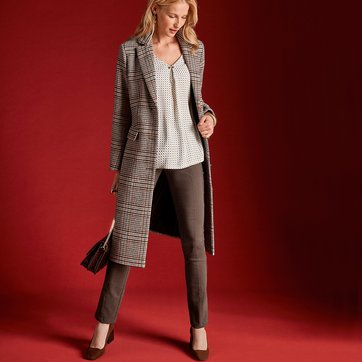 Manteau femme bouton officier | La Redoute De la Crème Manteau Femme Coupe Evasée Style Funky avec