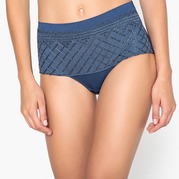 Cuecas de cintura subida em tule bordado microfibra LA REDOUTE COLLECTIONS
