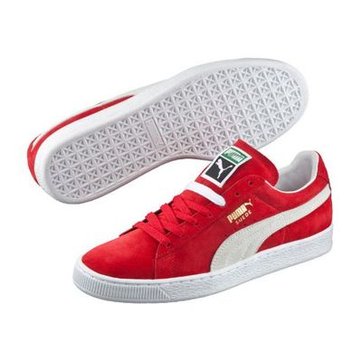 chaussure puma suede femme rouge