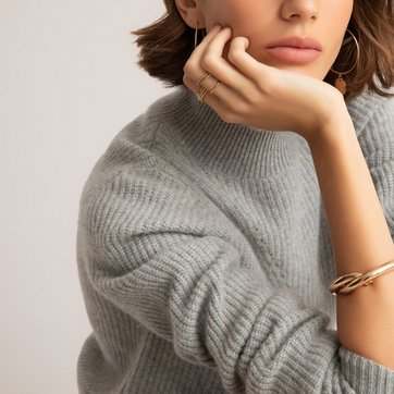 Pullover mit Stehkragen aus recyceltem Kaschmir-Mix LA REDOUTE COLLECTIONS
