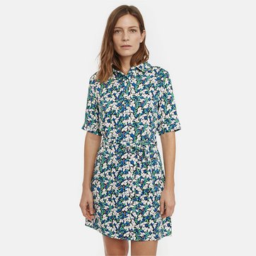 Vestido curto tipo camisa, mangas curtas COMPANIA FANTASTICA