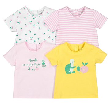 4er-Pack T-Shirts aus Bio-Baumwolle, 3 Monate - 4 Jahre 4er-Pack T-Shirts aus Bio-Baumwolle, 3 Monate - 4 Jahre LA REDOUTE COLLECTIONS