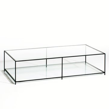 Mesa baja rectangular de vidrio templado, Sybil AM.PM