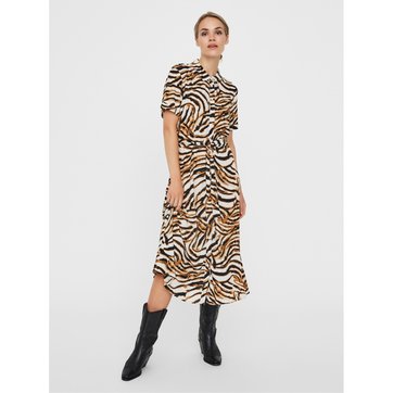 Kurzärmeliges Hemdkleid mit Zebramuster VERO MODA