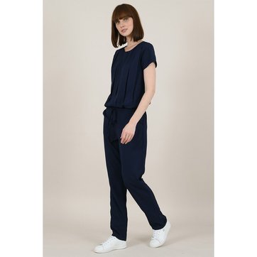 Combinaison pantalon à noeud bleu marine femme | Bréal Combinaison pantalon à noeud bleu marine femme | Bréal