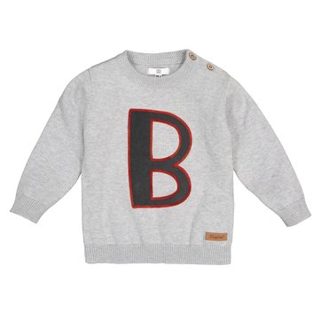 Rundhalspullover, Buchstabenprint, 1 Monat - 4 Jahre LA REDOUTE COLLECTIONS