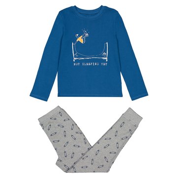 Pijama em algodão bio, estampado skates, 3-12 anos LA REDOUTE COLLECTIONS