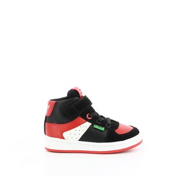 Sapatilhas de cano subido, em pele, com barra autoaderente, Bilbon BB Mid KICKERS