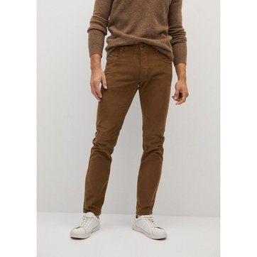 jean slim marron homme