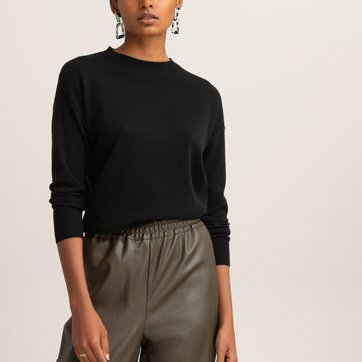 Kaschmirpullover mit rundem Ausschnitt, Feinstrick LA REDOUTE COLLECTIONS