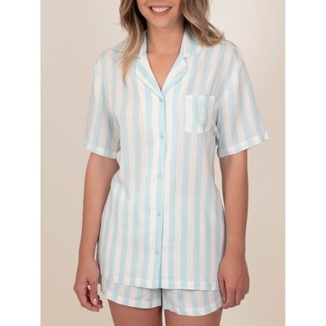 Pyjama short chemise femme Sale