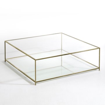 Mesa baixa quadrada em vidro temperado, Sybil AM.PM