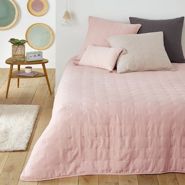 coussin rose poudré
