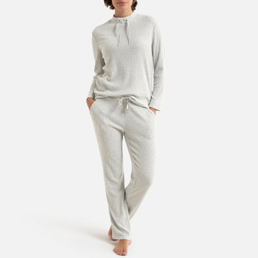 Pijama de mangas compridas, às riscas, em malha canelada LA REDOUTE COLLECTIONS