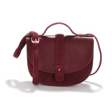 Bolso bandolera con solapa de piel LA REDOUTE COLLECTIONS