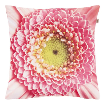 Petit Coussin Décoratif En Soie Rose - Motif Floral Peint à La Main, Bordé D'un Cordon Rose Et Or