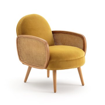 Sessel Buisseau, Samtbezug und Rattandetails LA REDOUTE INTERIEURS