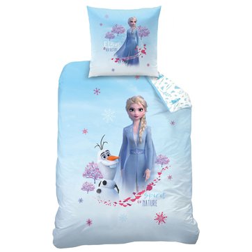 MMYANG La Reine des Neiges 2 Parure de lit pour enfant avec housse de couette et taie doreiller Motif La Reine des Neiges Elsa et Anna 200 x 200 cm