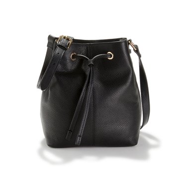 Beuteltasche, genarbtes Leder LA REDOUTE COLLECTIONS