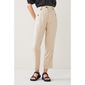 Pantalon Lin Taille Haute Femme La Redoute