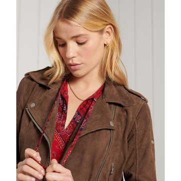 Veste Daim Marron Femme La Redoute