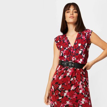 Blusa de cavas, estampado florido MORGAN