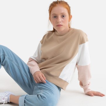 Sweat gráfica, com gola redonda, 10-18 anos LA REDOUTE COLLECTIONS