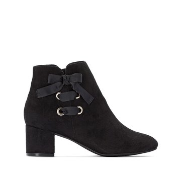 Botines de tacón medio, detalle de lazo LA REDOUTE COLLECTIONS