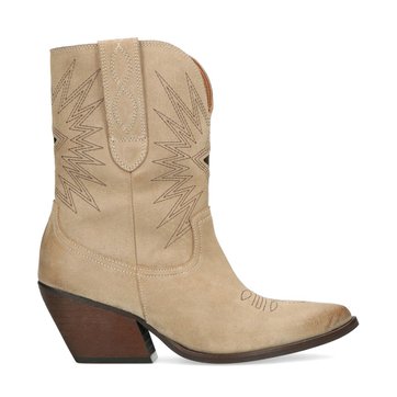bottes en daim beige femme