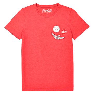 T-shirt estampada com gola redonda, mangas curtas T-shirt estampada com gola redonda, mangas curtas COCA COLA