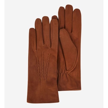 Gants Cuir Agneau Fletion - Doublure Polaire - Hiver Femme - Longs Poignets - Nœud Décoratif