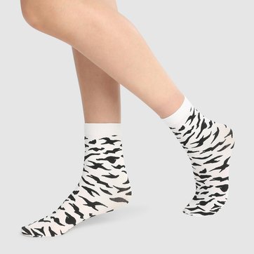 Socquettes motif zèbre Style 58 deniers DIM