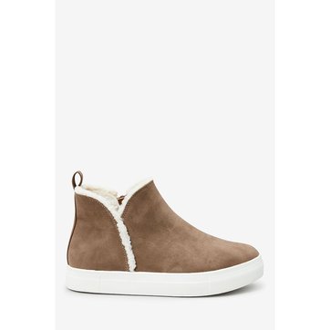 bottines cuir tressé