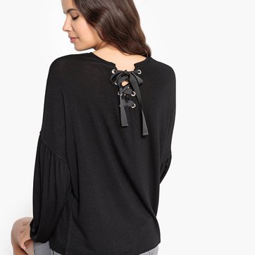 T-shirt com ilhós atrás LA REDOUTE COLLECTIONS