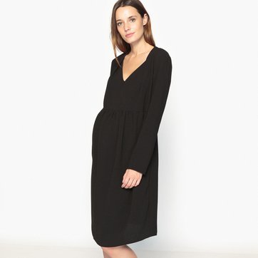 Vestido com decote em V, para grávida LA REDOUTE MATERNIDADE