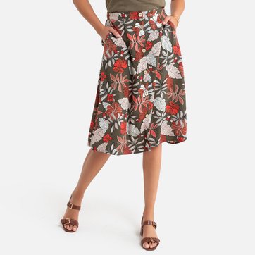 Saia evasé com estampado floral ANNE WEYBURN