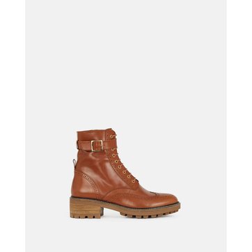 bottines lacets camel femme