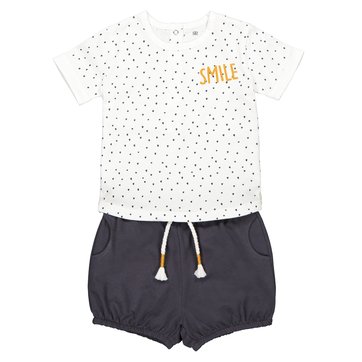 Conjunto de 2 peças, t-shirt e calções, 1 mês-2 anos LA REDOUTE COLLECTIONS